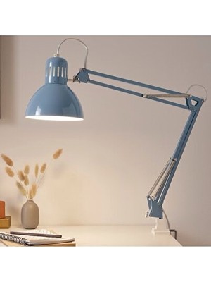 Maison Luré Açık Mavi Hareketli Çalışma Masası Lambası, Ofis ve Ev Kullanımı Masa ve Gece Lambası