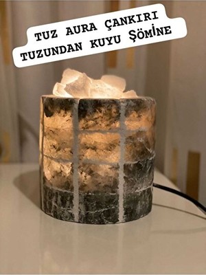 Normadia Vaelmont Kuyu Modeli Tuz Lambası - Doğal ve Sıcak Atmosfer Yaratıcı Dekor Masa ve Gece Lambası