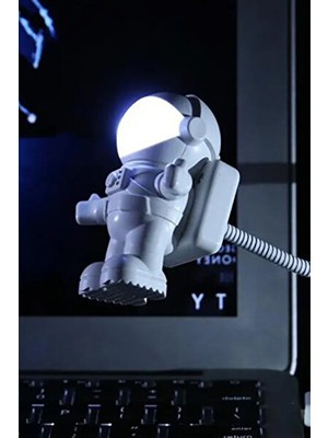Solvéra Mini Astronot Kitap Okuma Lambası, Kompakt ve Taşınabilir Tasarım Masa ve Gece Lambası