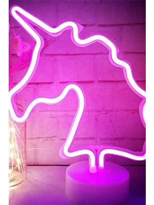 Teknotrust Orvessa Neon Flamingo Tasarımlı Neon Masa Lambası, Çocuk ve Genç Odası Dekoru Masa ve Gece Lambası