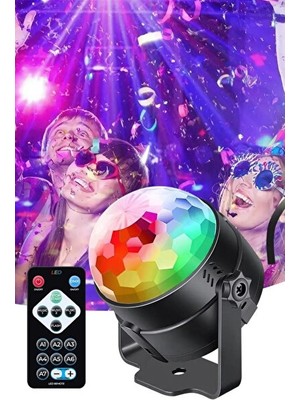 Orvessa Kumandalı Oynar Rgb Disko Topu ile Eğlence Masa ve Gece Lambası