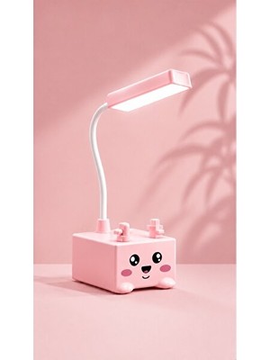 Solvéra Kedi Figürlü USB LED Masa Lambası, Esnek Boyun ve Taşınabilirlik Masa ve Gece Lambası