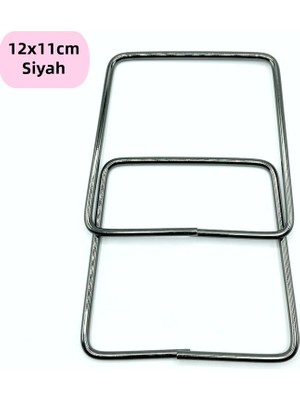Oxford İplik Metal Dörtgen Çanta Sapı 12X11CM Siyah