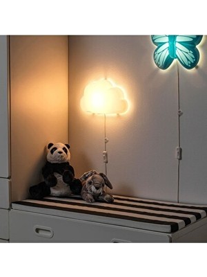 Vaelmont Bulut Şekilli LED Bebek Odası Duvar Lambası, Tatlı ve Yumuşak Atmosfer Masa ve Gece Lambası