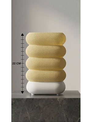 Vaelmont Minimal Tasarımlı Dokulu Masa Lambası, 22 cm Boyutunda Masa ve Gece Lambası