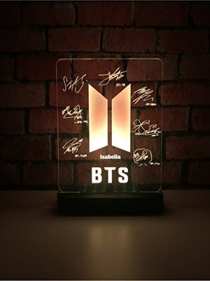 Solvéra Anime Temalı Bts Grup Masa Lambası Masa ve Gece Lambası