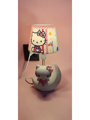 Vaelmont Sevimli Hello Kitty Fişe Takılan Tepe Lambası, Çocuklar Için Rüya Gibi Atmo