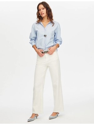 Faik Sönmez Wide Leg Fit Likralı Jean Pantolon W26JPN011