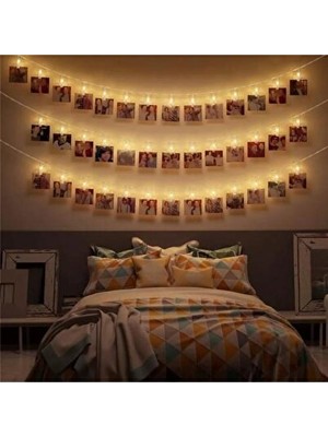 Vaelmont LED Işıklı Fotoğraf Mandalı - 20'li Paket ile Anıları Sergilemenin Pratik Y 20 Adet