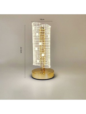 Vaelmont Kristal Görünümlü Dokunmatik LED Masa Lambası, 3 Renk ve Dim Edilebilirlik