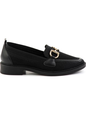 Bambi Siyah  Kadın Loafer Ayakkabı K01474111182