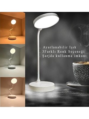 Solvéra Renkli ve Parlak Dokunmatik Masa Lambası, Parlaklık ve Renk Ayarıyla Konfor