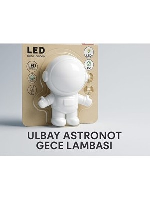 Solvéra Temalı Astronot Gece Lambası ile Çocuk Odalarına Eğlence Katın Masa ve Gece Lambası