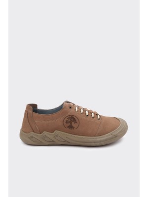 Derinet Hakiki Deri Lastik Bağcıklı Erkek Sneaker