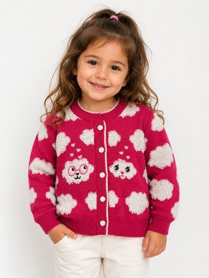 Baby Hola Kız Bebek Bulut Detaylı Hırka 23120