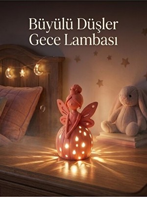 Vaelmont Peri Kız Tasarımlı Yumuşak Gece Lambası, Sıcak ve Sevimli Atmosfer Yaratır