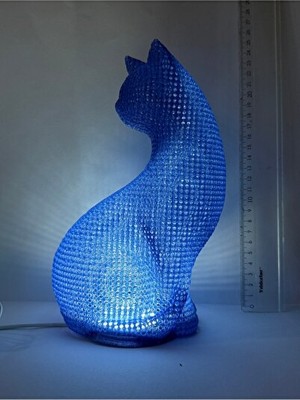 Solvéra Küçük ve Sevimli LED Işıklı Kedi Modeli - Masanızı Canlandırır Masa ve Gece Lambası