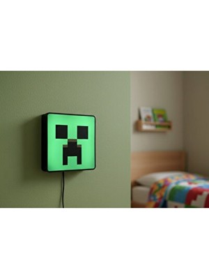 Solvéra Minecraft Creeper Figürlü Gece Lambası, Eğlenceli ve Çocuklara Özel Tasarım