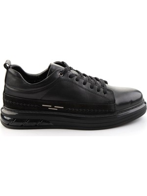 Bambi Siyah Hakiki Deri Erkek Sneaker E01080226343
