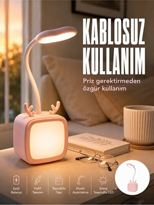 Solvéra Ayarlanabilir LED Masa Lambası, Modern Tasarım ve Pratik Kullanım Masa ve Gece Lambası