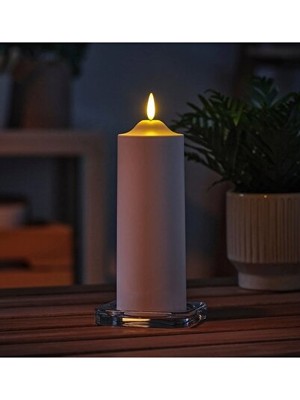 Solvéra Led'li Blok Mum Yü, Dekoratif Silindir Lamba Masa ve Gece Lambası