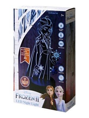 Orvessa USB Bağlantılı Disney Frozen Elsa Renkli LED Gece Lambası, Dokunmatik Kontr