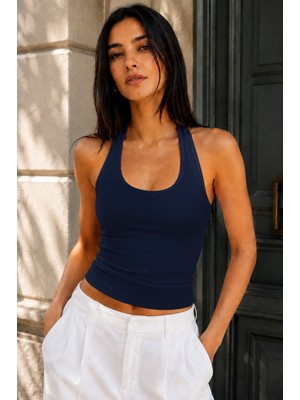 Catspy Ultra Premium Soft Halter Yaka Çift Kat Top Body