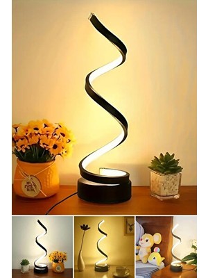 Solvéra Kıvrımlı LED Masa Lambası - Modern ve Çok Renkli Tasarım Masa ve Gece Lambası