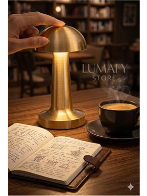 Solvéra Kablosuz Şarjlı Dokunmatik LED Masa Lambası, Modern ve Dekoratif Masa ve Gece Lambası