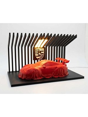 Vaelmont 3D Porsche Masa Lambası ile Şık ve Modern Çalışma Alanı Masa ve Gece Lambası