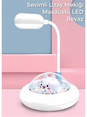 Orvessa Sevimli Uzay Mekiği Şekilli LED Gece Lambası, Dekoratif ve Okuma Işığı Masa ve Gece Lambası