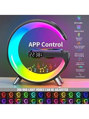 Solvéra Çok Fonksiyonlu Renkli LED Masa Lambası ve Hoparlör Masa ve Gece Lambası