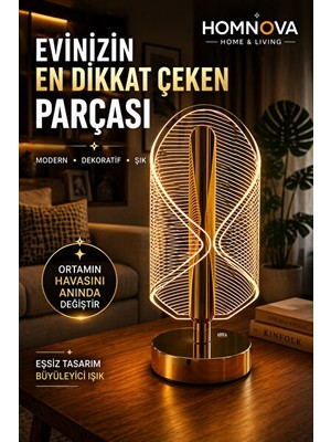 Orvessa Taşınabilir LED Masa Lambası, 3 Işık Modu ile Dekoratif Aydınlatma Masa ve Gece Lambası