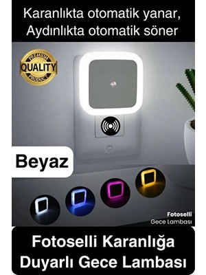 Normadia Vaelmont Otomatik Fotoselli Loş LED Gece Lambası, Karanlıkta Kendiliğinden Yanıp Sön