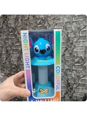 Orvessa Sevimli Stitch Capybara Masa ve Gece Lambası