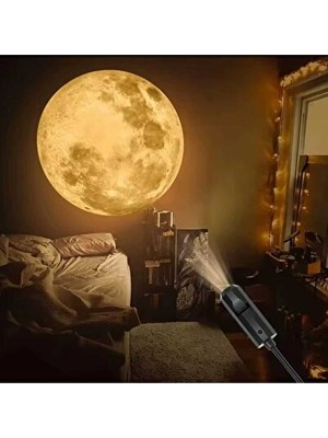 Vaelmont Ay Işığı Projeksiyonlu Atmosfer Gece Lambası Masa ve Gece Lambası