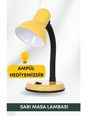 Vaelmont Esnek Boyunlu Çok Yönlü Masa Lambası, Sarı Renkli ve Ayarlanabilir Masa ve Gece Lambası