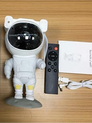 Solvéra Yıldızlı Gökyüzü ve Astronot Temalı Projektör, Sakinleştirici Gece Atmosfer