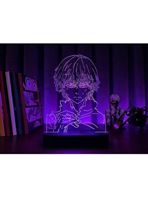 Orvessa Tokyo Ghoul Ken Kaneki Temalı Masa Lambası, Şık ve Modern Tasarım Masa ve Gece Lambası