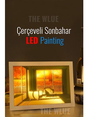 Solvéra Sonbahar Temalı LED Masa Lambası, Çok Renkli ve Kablolu Tasarım Masa ve Gece Lambası