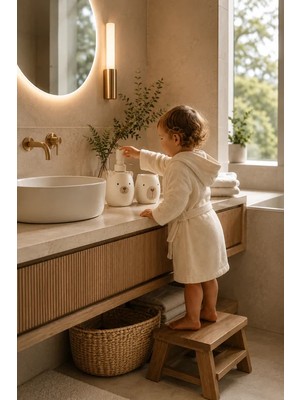 İrya Bear 2 Parça Mini Banyo Aksesuar Seti