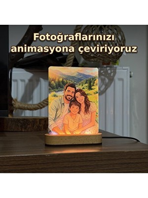 Vaelmont Fotoğraftan Animasyonlu LED Gece Lambası ile Kişisel Hediye Masa ve Gece Lambası