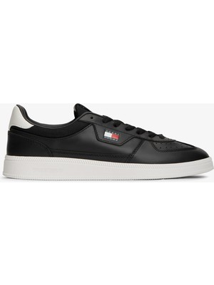 Tommy Hilfiger The Greenwich Edge Leather Erkek Siyah Spor Ayakkabı.bds