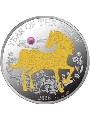 Mdm AgaKulche At Yılı Gümüş Sikke Coin