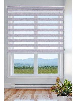 Stor Zebra 1. Kalite Açık Gri Bambu Zebra Perde