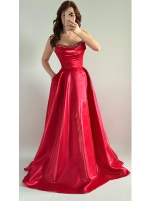 Ayşenur Dinçer Butik Aurora Abiye Kırmızı