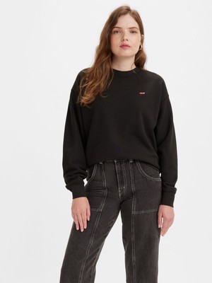 Levi's Kadın Siyah Bisiklet Yaka Sweatshirt A3172-0010