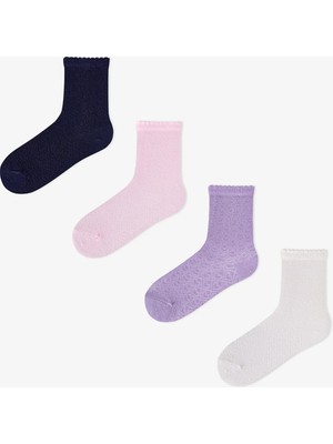 Penti Kız Çocuk Essential Colors Pamuklu 4 Çift Soket Çorap