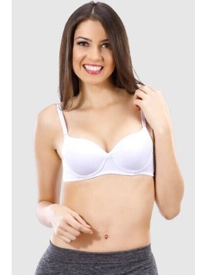 Liza 1010 Dolgulu Balenli Sütyen 90 - Beyaz