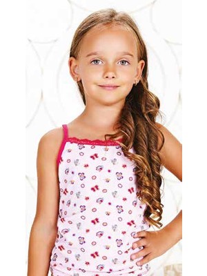 İntimo Intimo 2124 Kız Çocuk Atlet Külot Takım 5 - Pembe